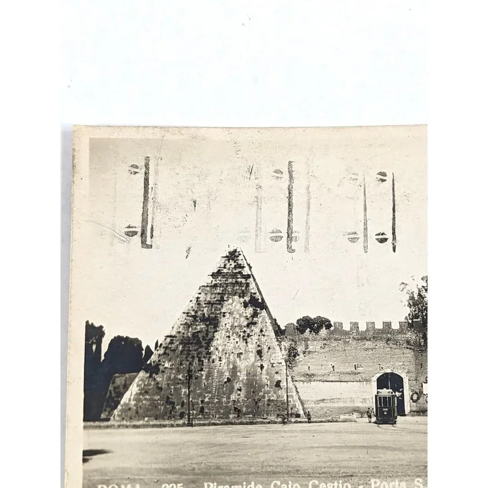 Vintage Postcard Rome Italy Pyramid‎ of Caius Cestius Europe Piramide Cestia